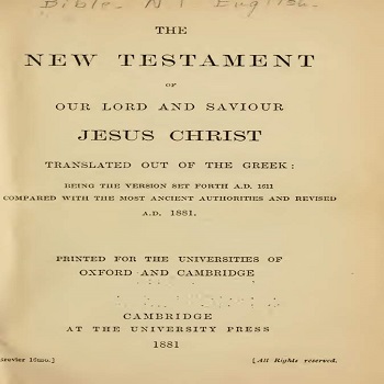 Revised Greek New Testament 1881 Oxford Cambridge PDF