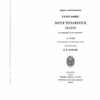 Codex Alexandrinus 1860 PDF