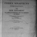 Codex Sinaiticus New Testament Manuscript