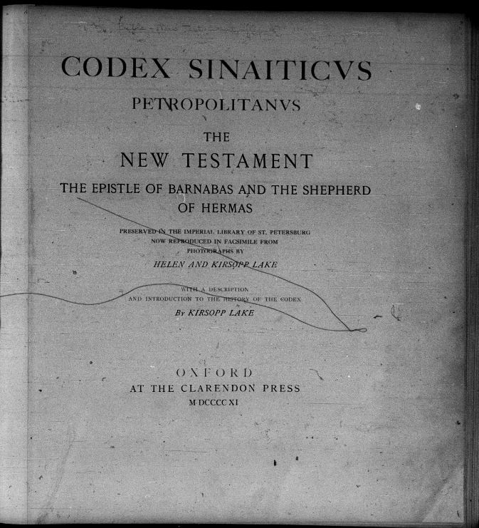 Codex Sinaiticus 1911
