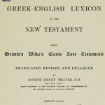 Greek English Lexicon Of New Testament Thayer
