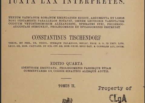 Tishendorf LXX (Septuagint) Vol2 1869
